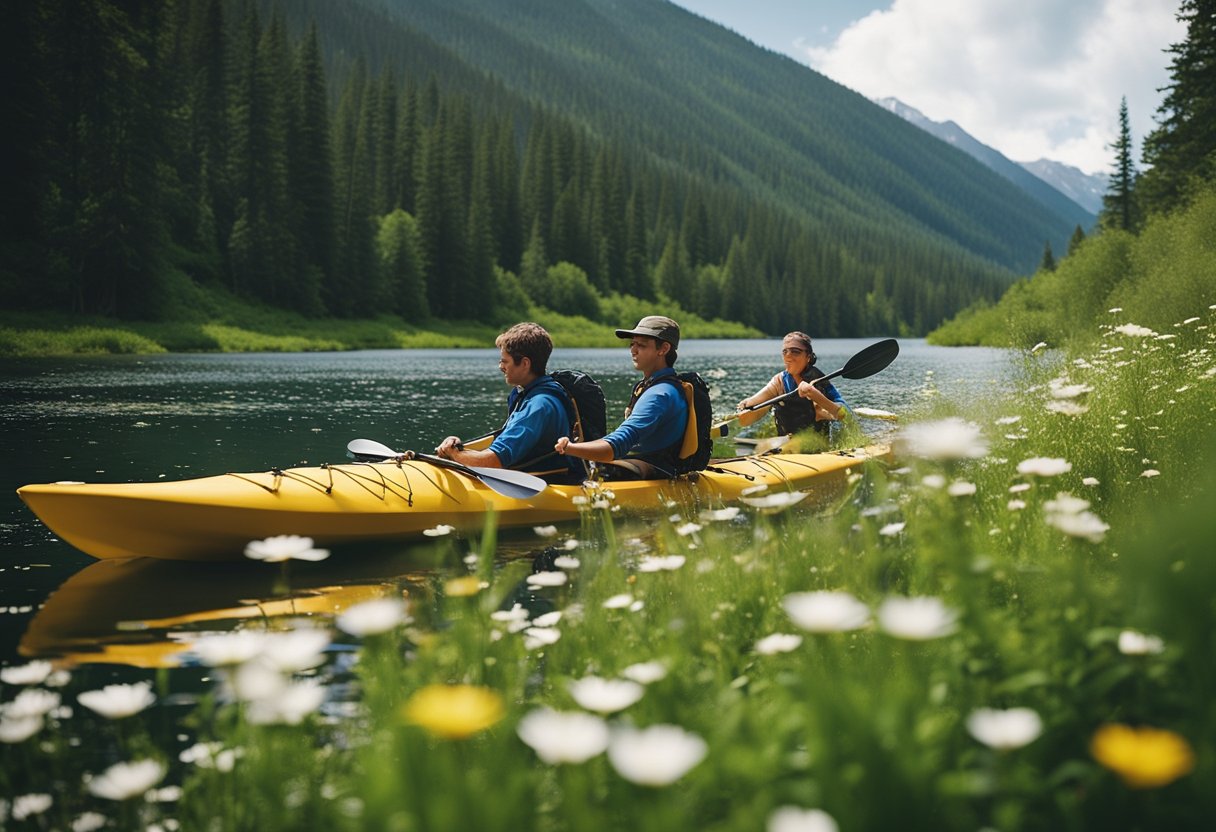 Families hike through blooming wildflowers, kayak down winding rivers, and fish in serene lakes surrounded by lush greenery