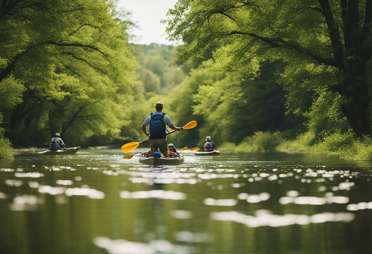 Families hike through blooming forests, kayak on tranquil rivers, and explore scenic trails in Missouri's springtime
