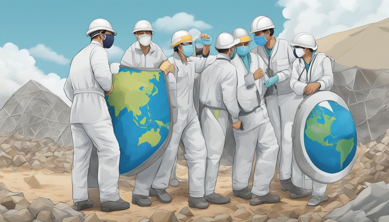 A group of countries using asbestos, with contrasting health initiatives and advocacy efforts