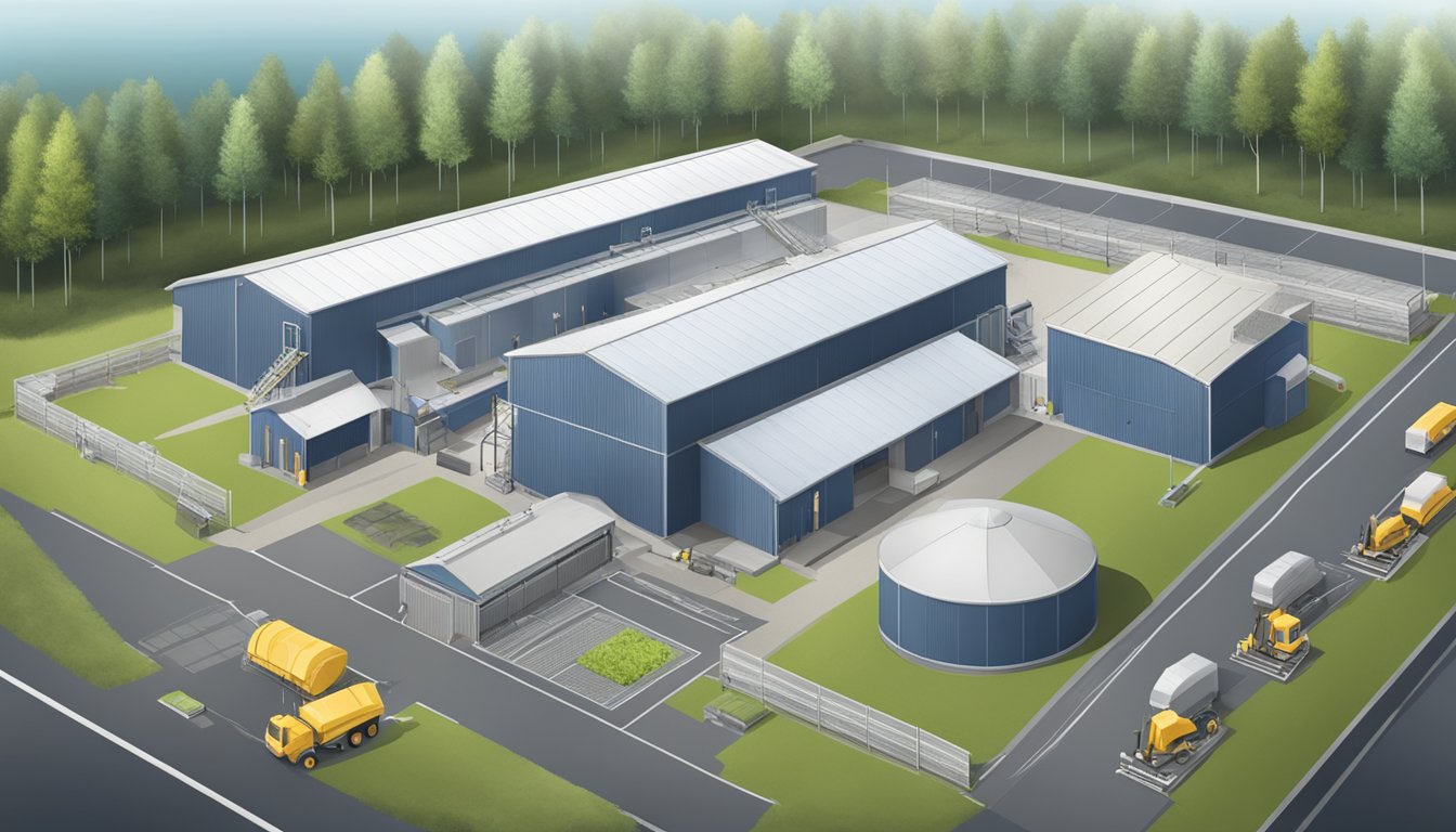 A state-of-the-art asbestos disposal facility with advanced technology and safety measures in place to protect public health and the environment