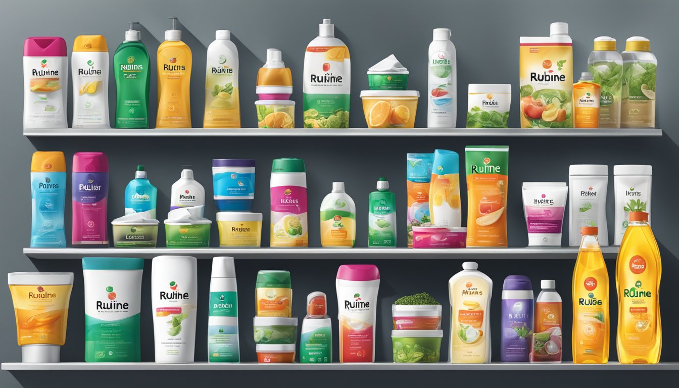 A display of Rubine brand products, showcasing their innovative range and origin