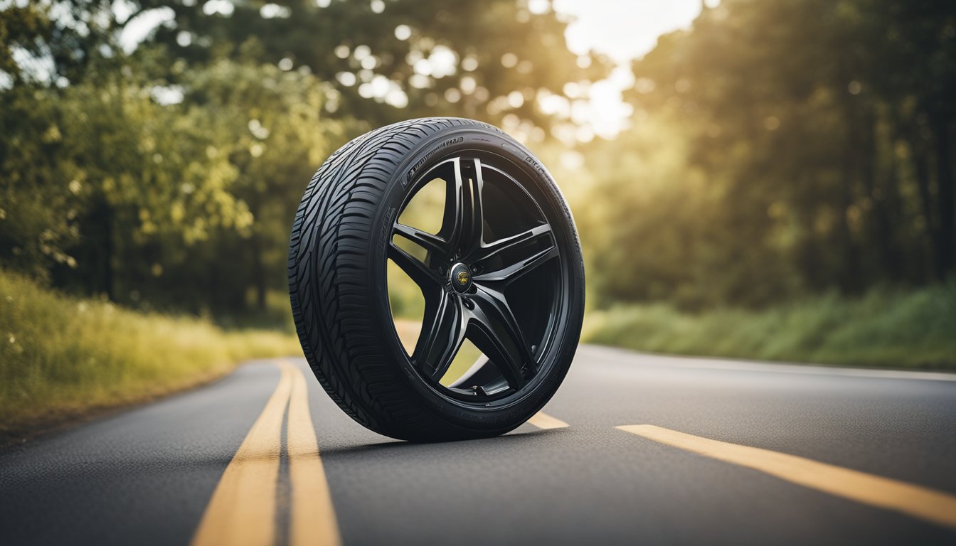 A Continental tire rolls smoothly on a road, with a secure grip and efficient performance