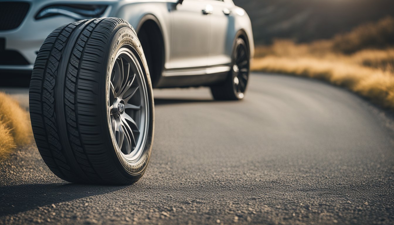 A durable Continental tire rolls over a rough road, showcasing its strength and economic value