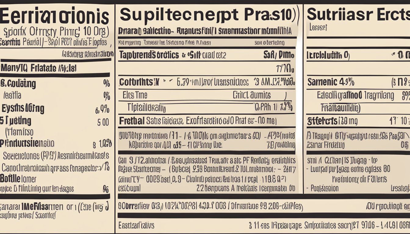 A bottle of serratiopeptidase 10mg brands with safety information and side effects listed