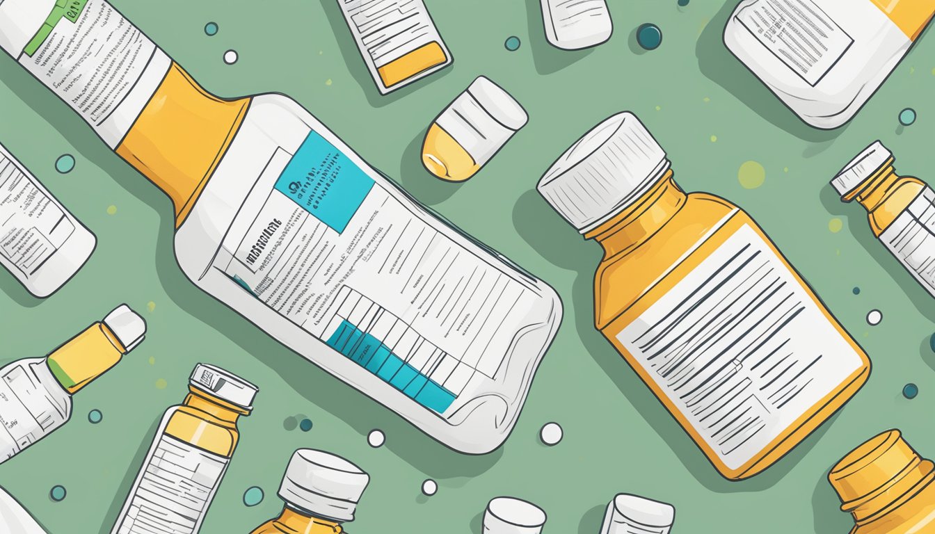 A bottle of serratiopeptidase 10mg brands surrounded by question marks and a list of frequently asked questions