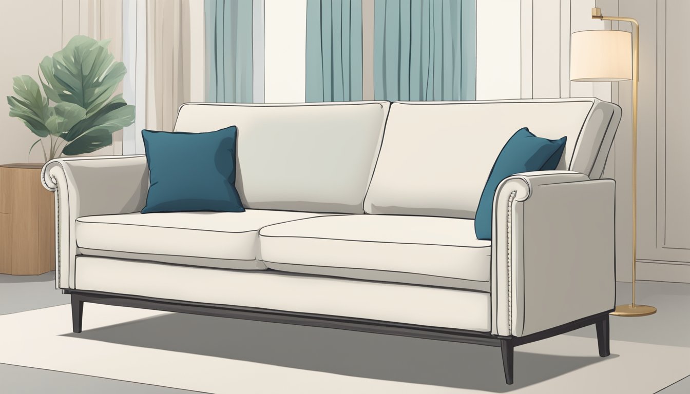 A seahorse brand sofa bed surrounded by question marks and a list of frequently asked questions