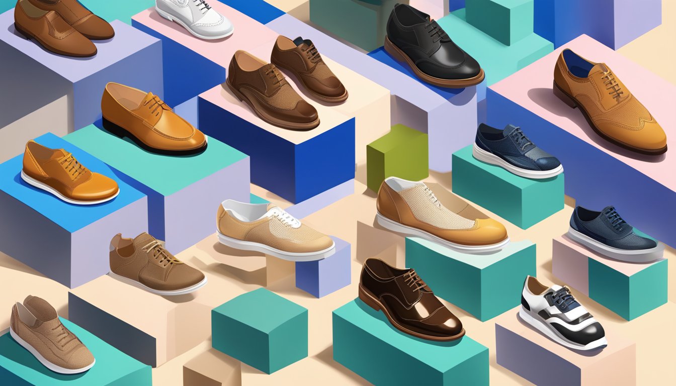 Seven brand shoes arranged with exclusive offers and updates displayed prominently