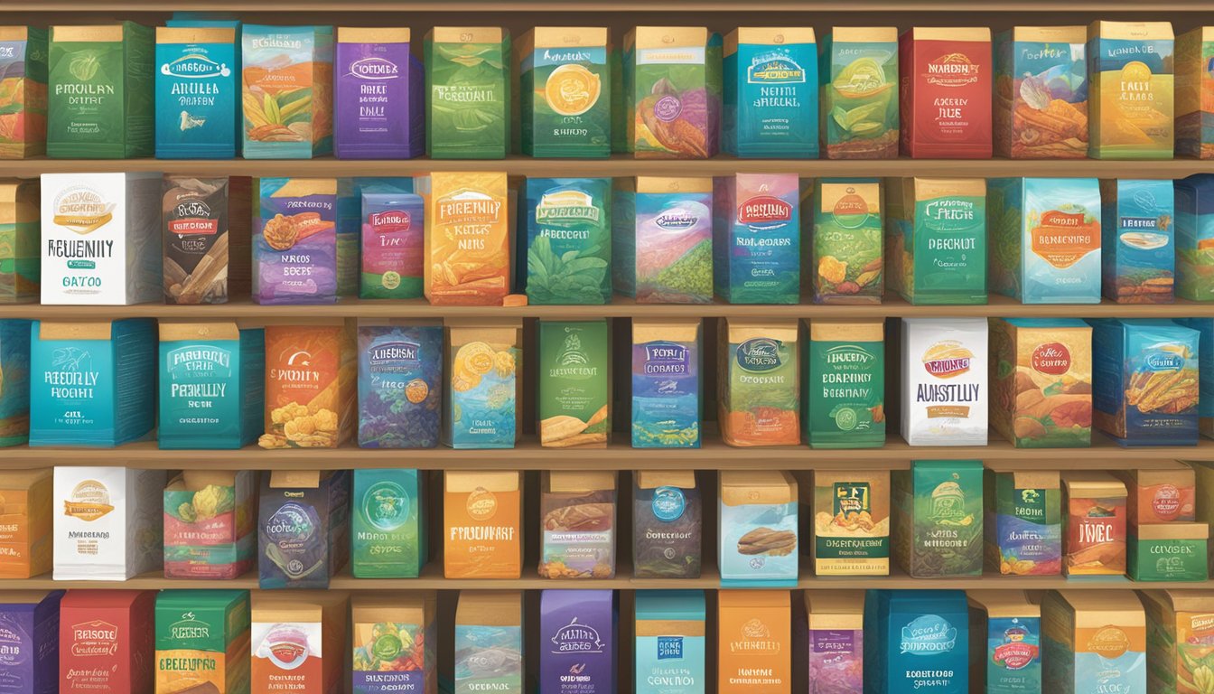 A colorful display of Australian tobacco brands with a sign reading "Frequently Asked Questions" in the background