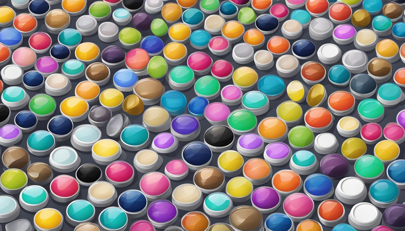 A table filled with various contact lens brands in colorful packaging, arranged neatly for comparison