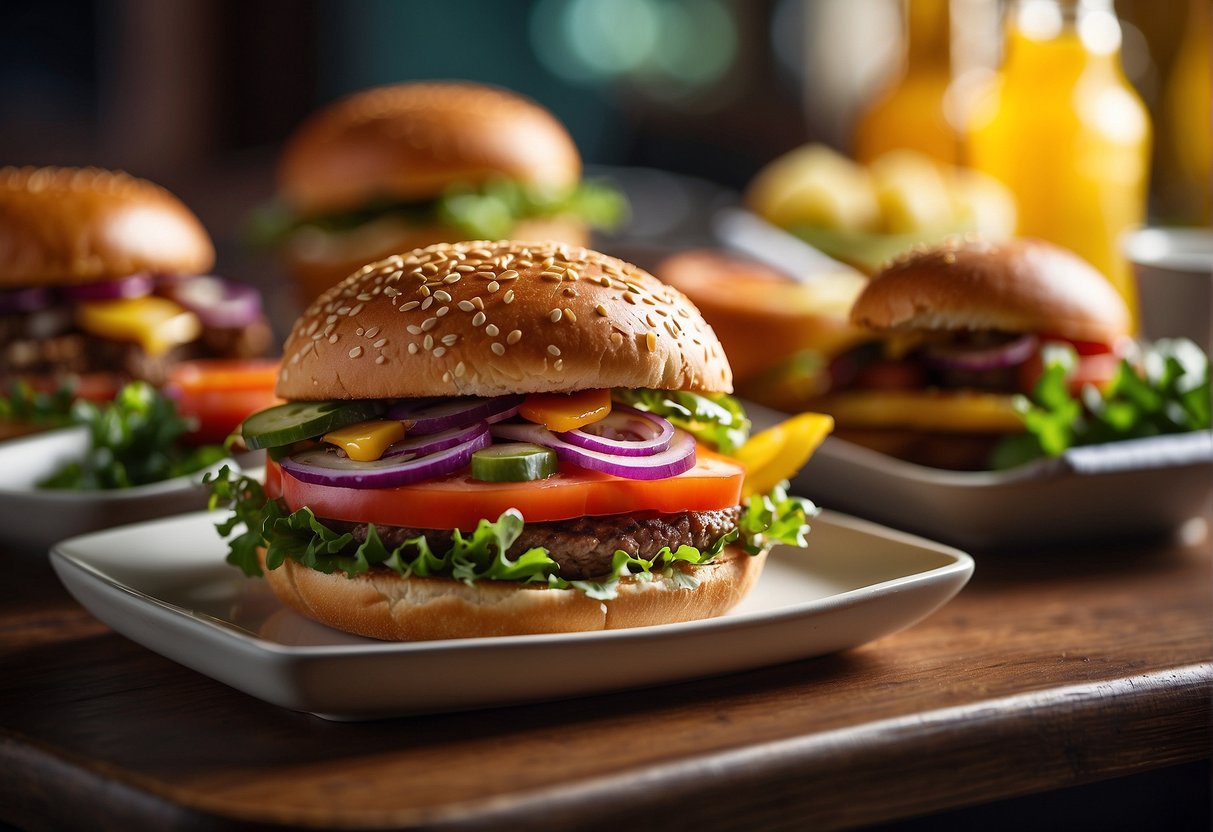 Colorful menus featuring kid-friendly dishes from various restaurants across Missouri. Playful illustrations of burgers, pizzas, and other favorites. Vibrant and inviting atmosphere