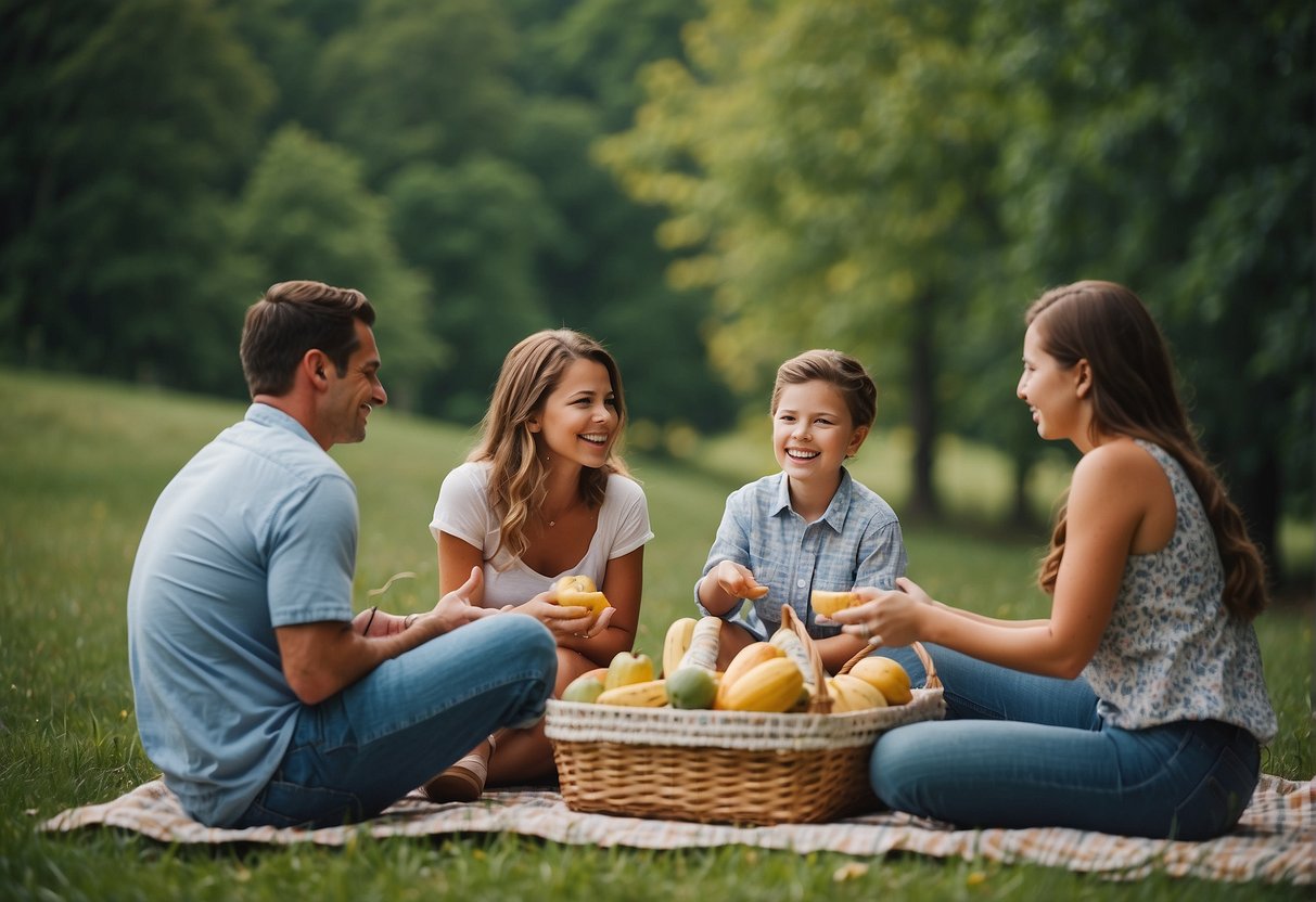 Families enjoying scenic picnics in Missouri's beautiful locations, surrounded by nature and adventure