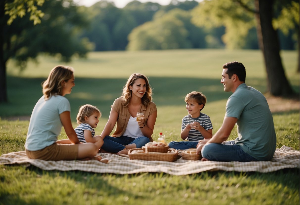 Families enjoy picnicking at outdoor venues with live music, cultural experiences, and scenic views in Missouri