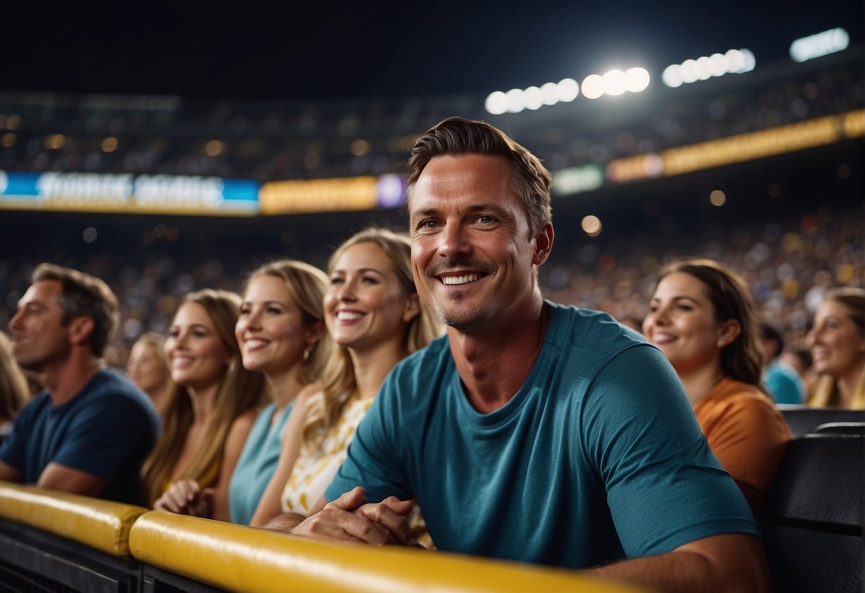 Families gather at the ballpark, cheering and enjoying themed nights. The stadium is filled with excitement as they watch sports across Missouri