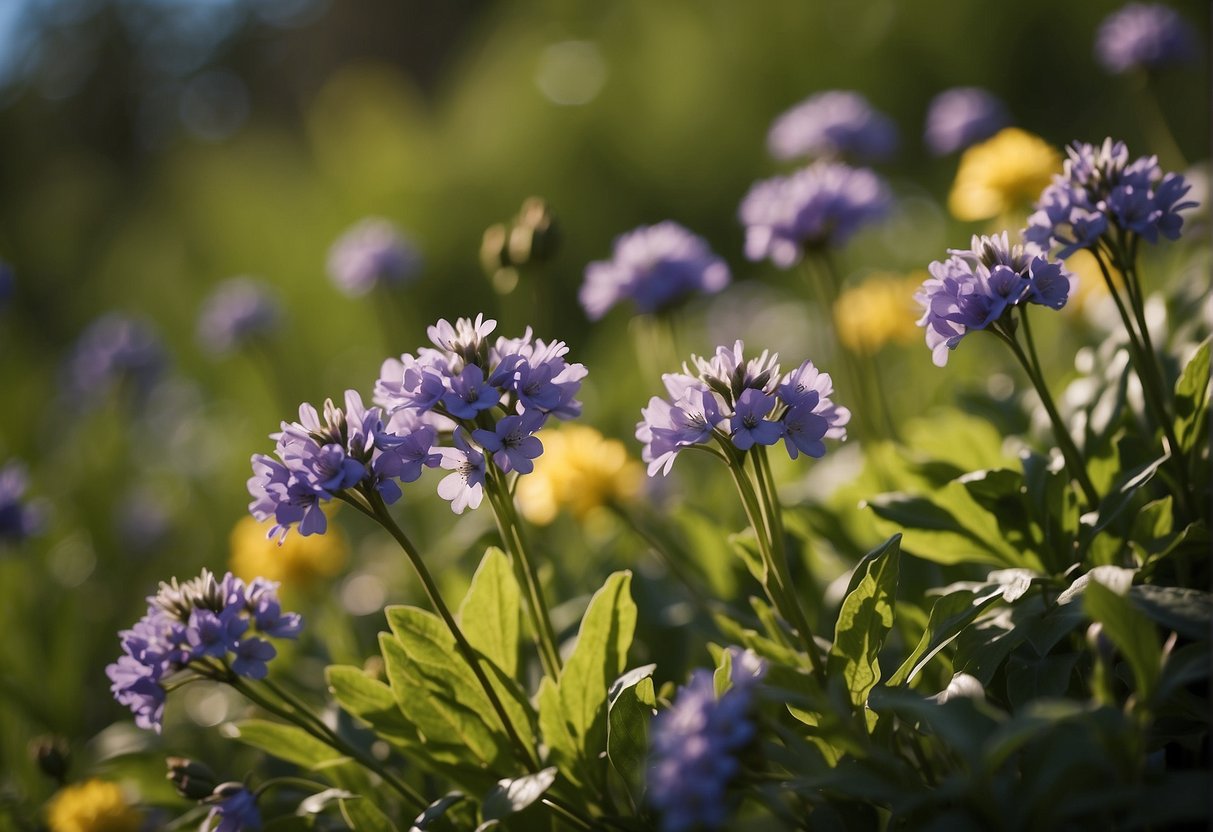 Vibrant spring flowers fill a lush Missouri landscape, creating a colorful and inviting scene for nature enthusiasts