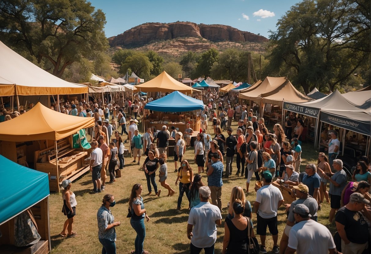 A vibrant street festival with food vendors, live music, and local artisans. A historical museum with interactive exhibits and artifacts. A scenic nature trail with unique rock formations and wildlife