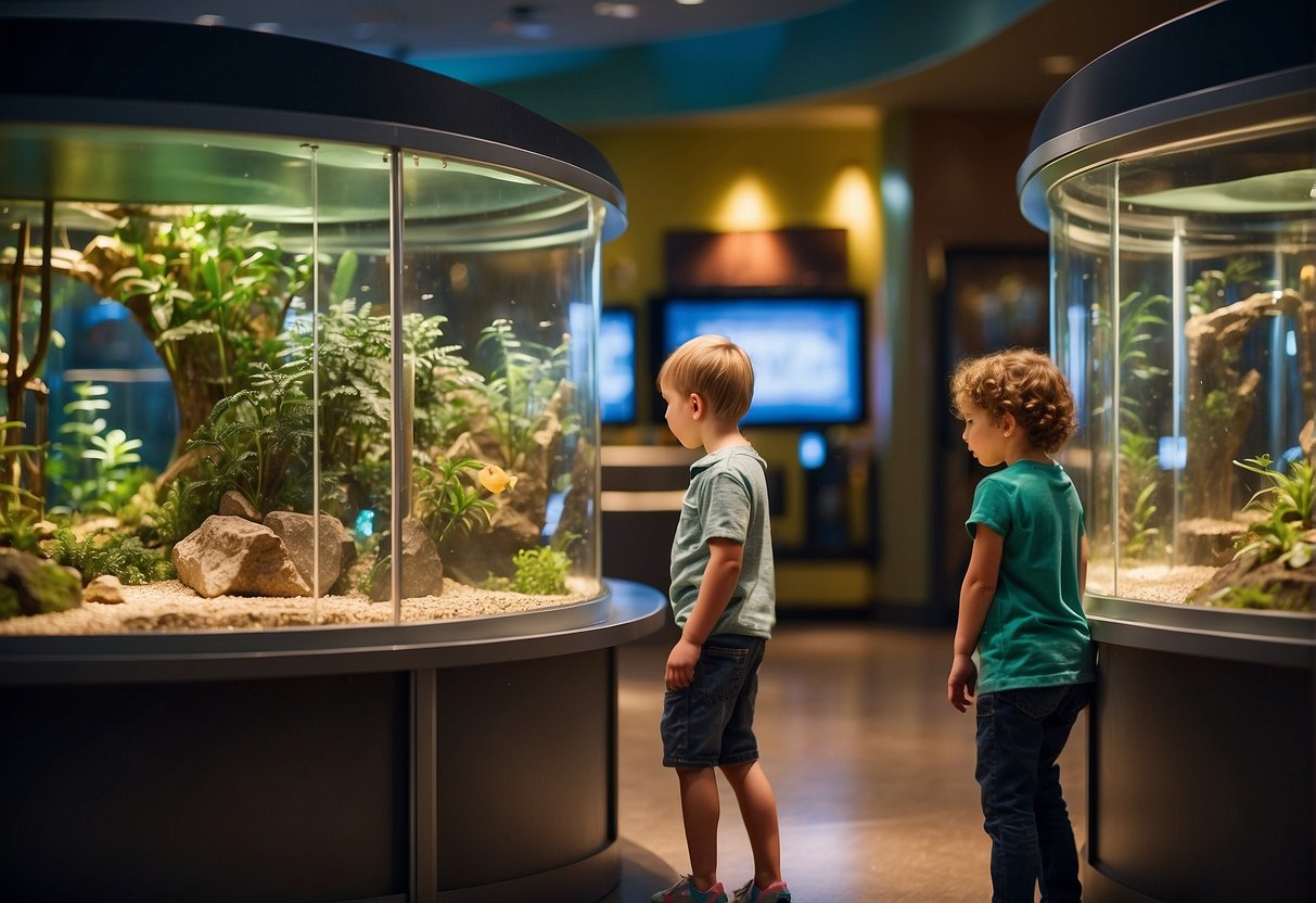Children exploring interactive science exhibits at Missouri's Discovery Centers
