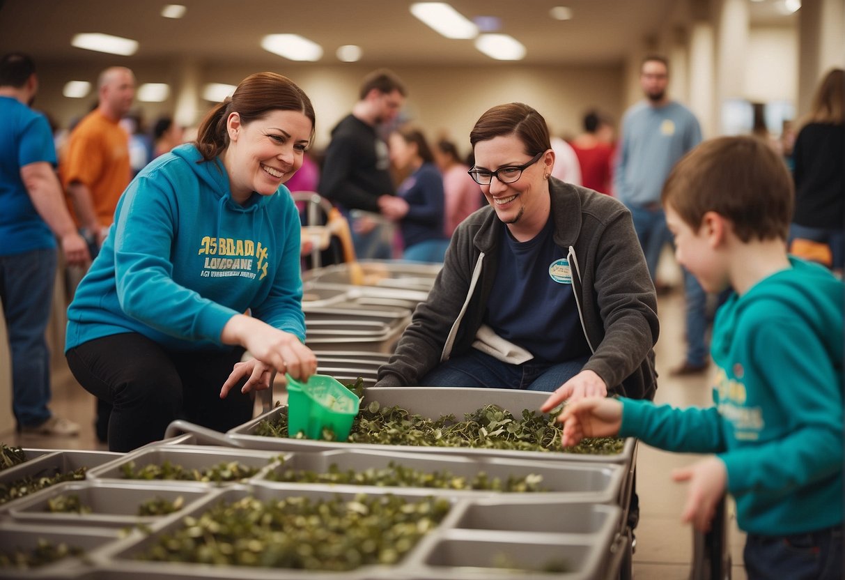 Families with disabilities participate in spring break volunteering in Missouri