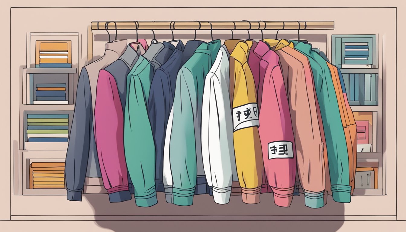 A stack of colorful Japanese jacket brands with "Frequently Asked Questions" written on top
