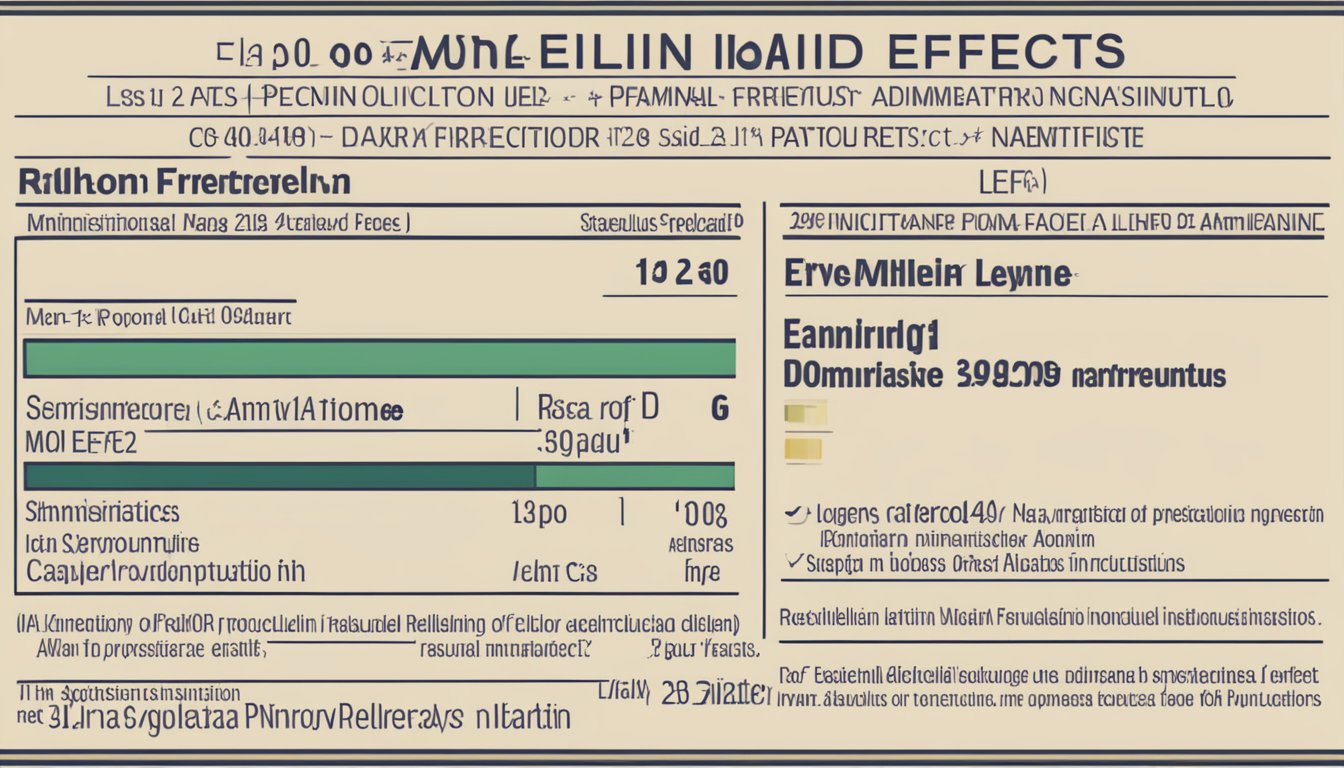 A vial of leuprorelin brand name with a label indicating administration instructions and a list of potential side effects