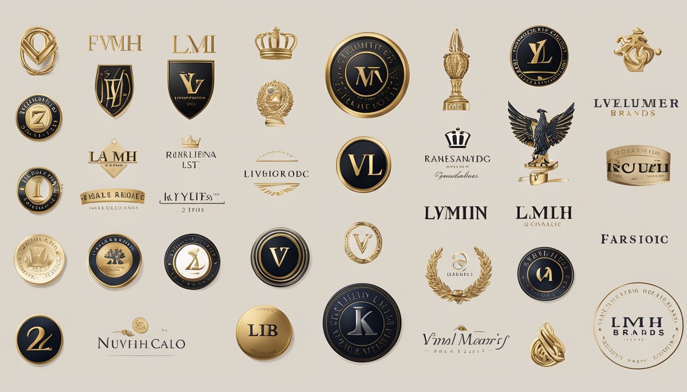 A collection of luxury brand logos under the title "Frequently Asked Questions lvmh brands list."