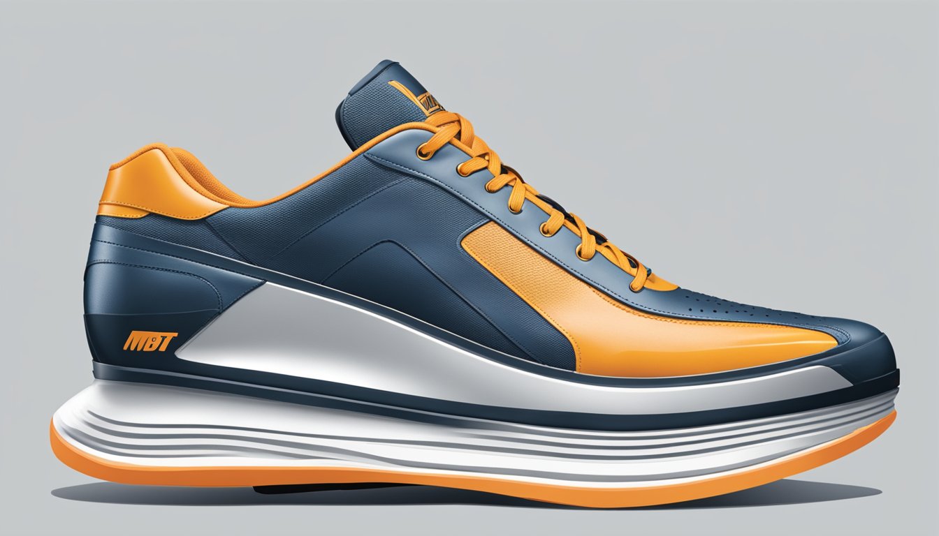 A pair of MBT shoes with a sleek, modern design, featuring unique sole technology for improved posture and muscle activation