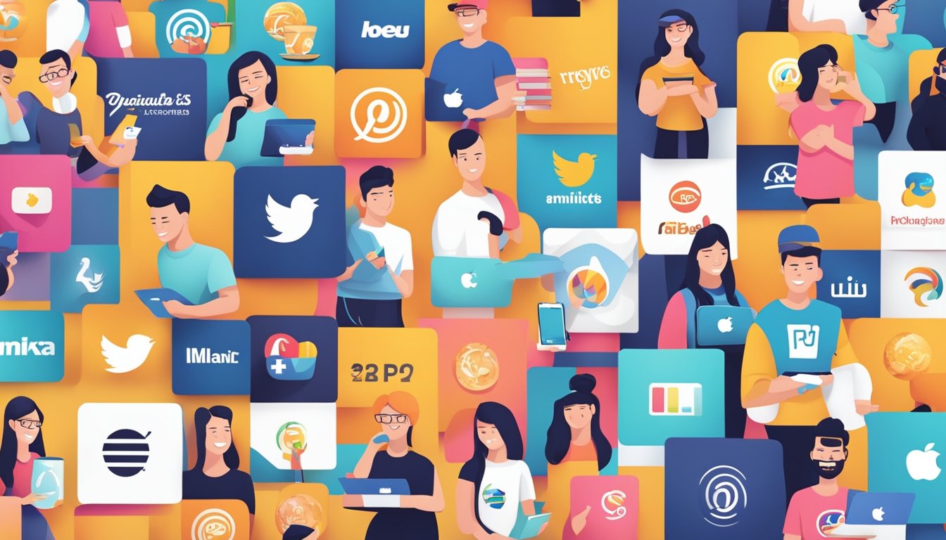 Millennials proudly displaying their favorite brand's logo on various products and social media platforms