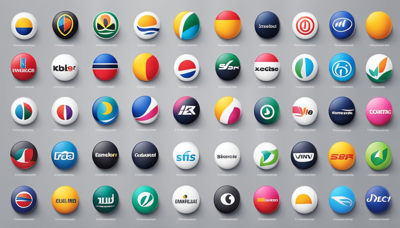 A collection of diverse brand logos arranged in a row, with each one representing a different product or service offered by the company