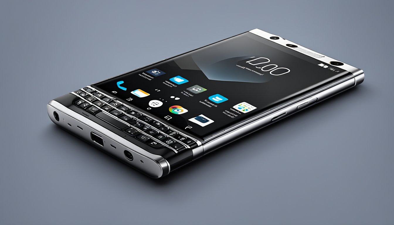 The BlackBerry KeyOne stands out with its iconic physical keyboard, sleek black design, and advanced security features