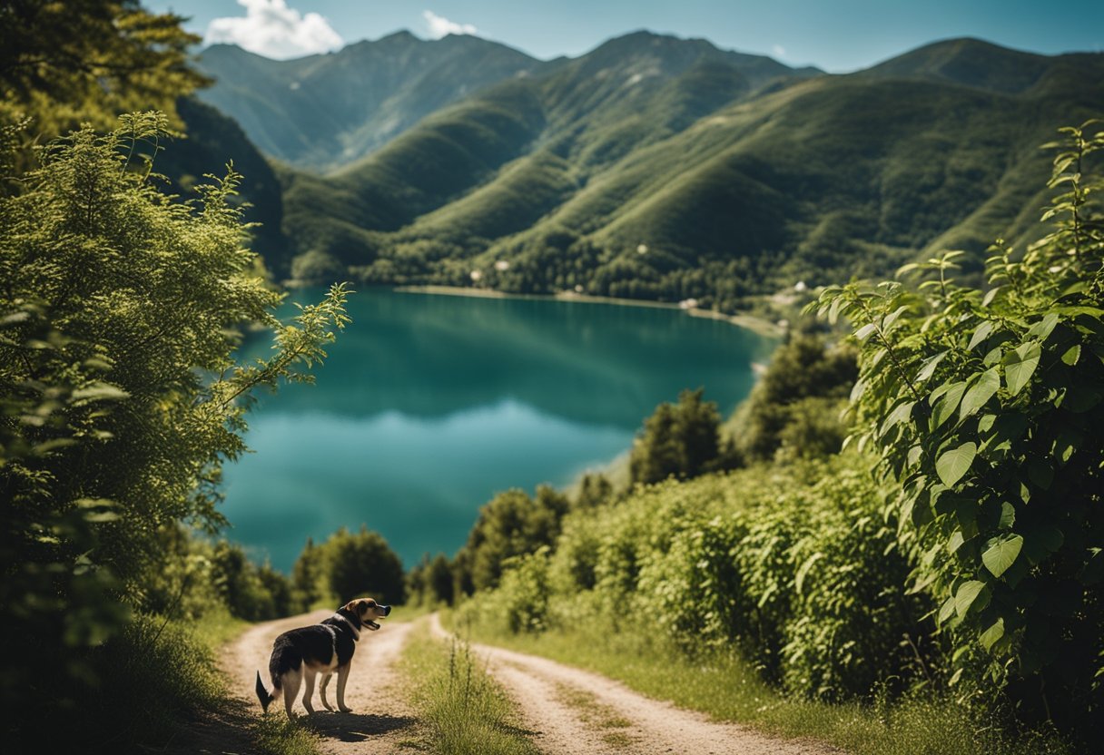 cane che passeggia in uno dei migliori camping pet friendly in italia
