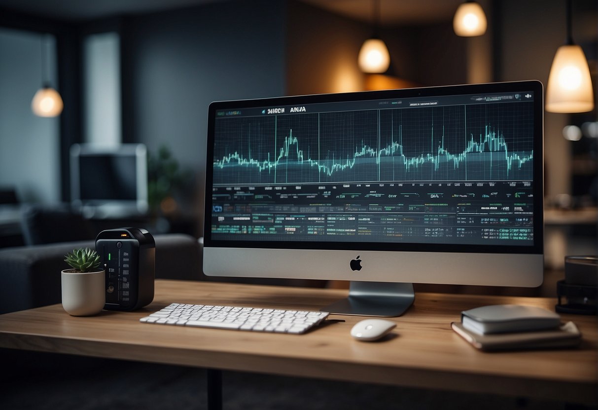 An AI search engine generating revenue through targeted advertising and data analysis