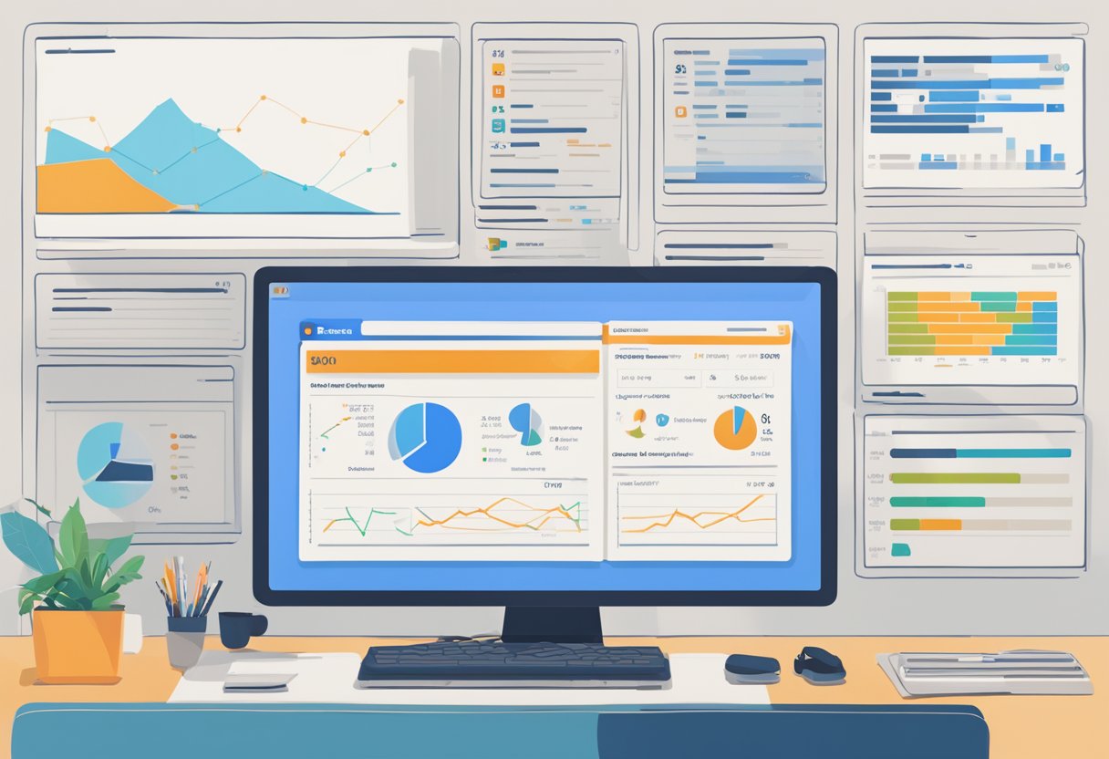 A computer screen displaying ahrefs ranking and traffic analysis data