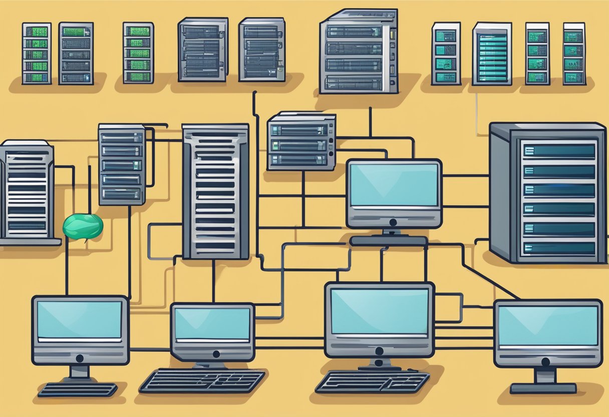 A variety of web hosting options displayed on a computer screen