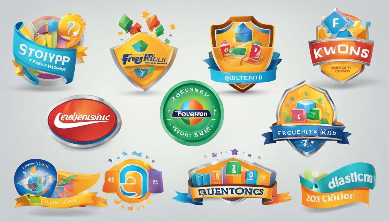 A group of well-known kids brands logos displayed with a "Frequently Asked Questions" banner above them
