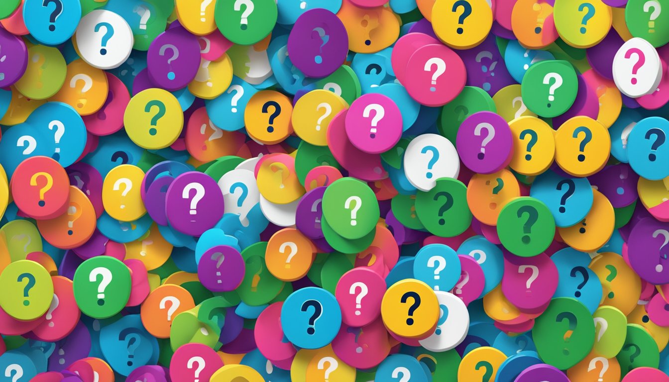 A stack of colorful question mark icons with the words "Frequently Asked Questions" displayed prominently above them