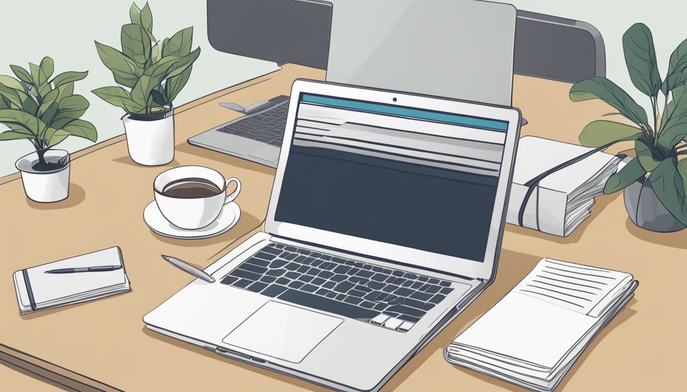 A table with a laptop, papers, and a logo. Text reads "Frequently Asked Questions sumuzu brand."