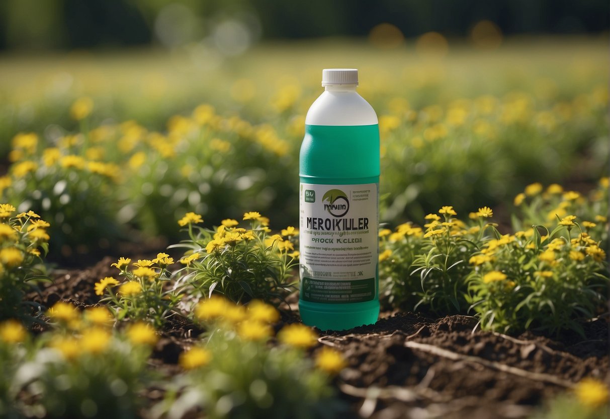 The weed killer takes 1-2 weeks to work, gradually wilting and yellowing the weeds before they eventually die off