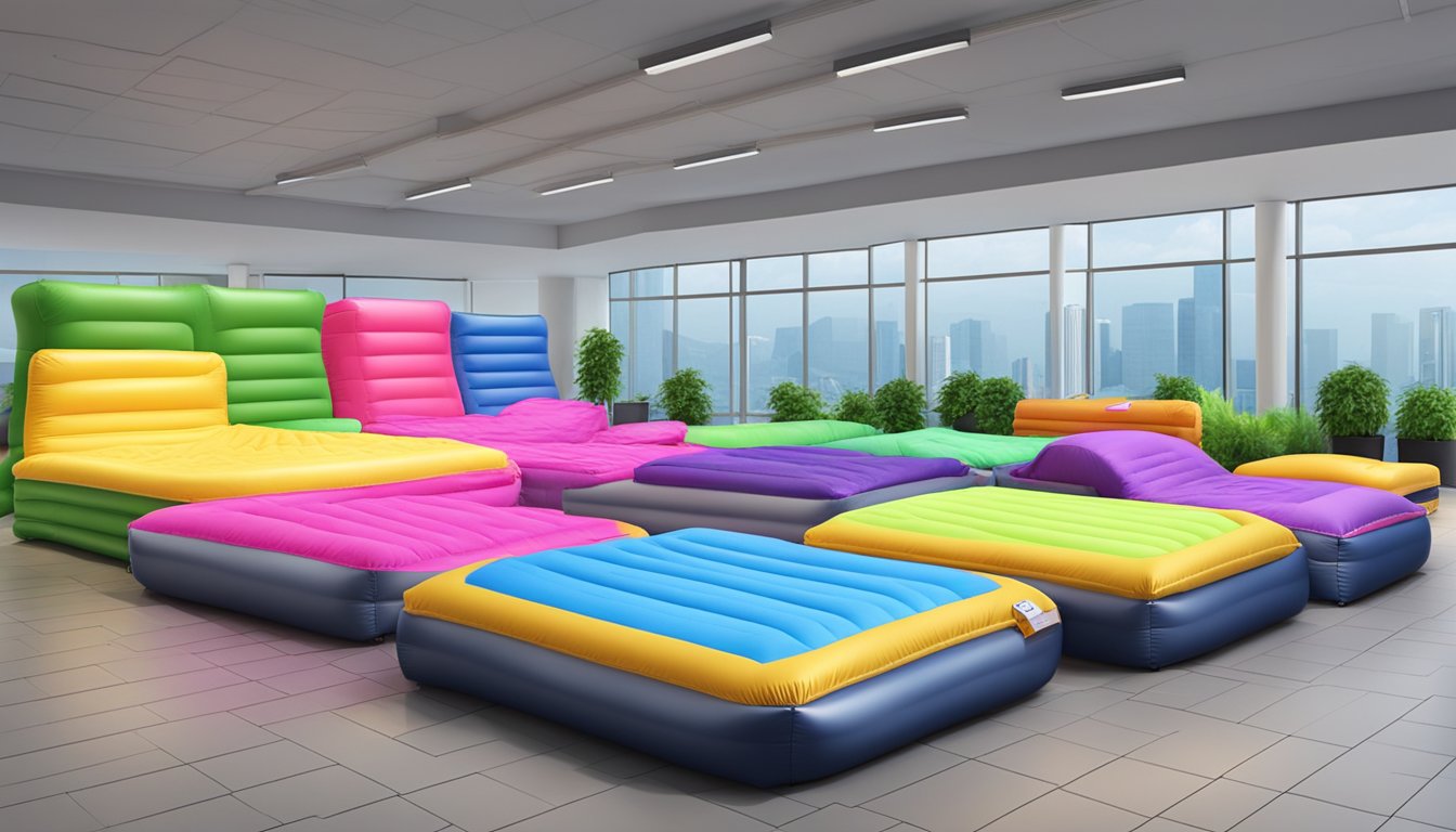 A store in Singapore sells inflatable beds