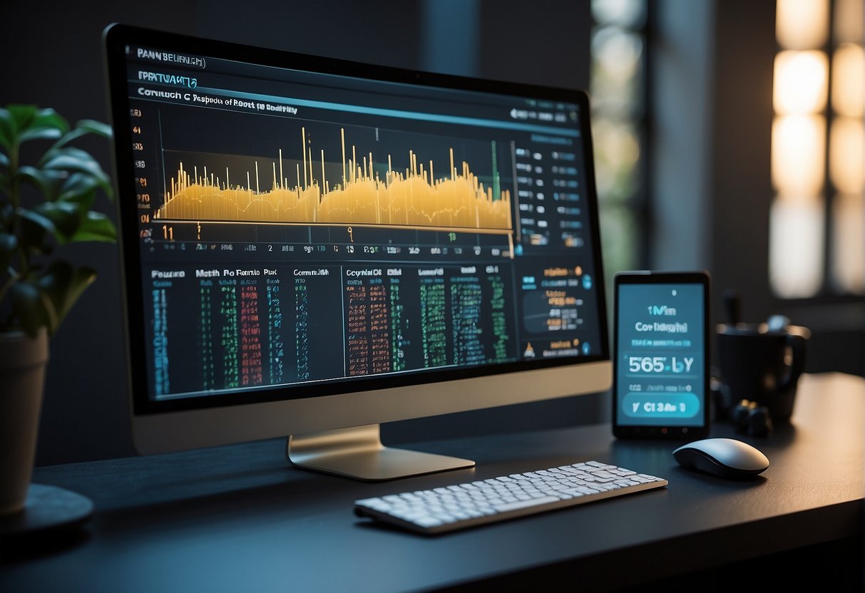 A computer screen displaying Rank Math Pro features with AI content optimization tools
