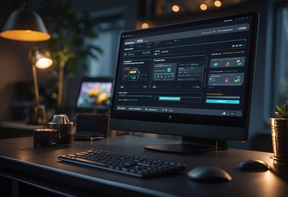 A computer screen displaying the Questflow AI platform with a clean and user-friendly interface, showcasing various tools and features for creating and managing quests