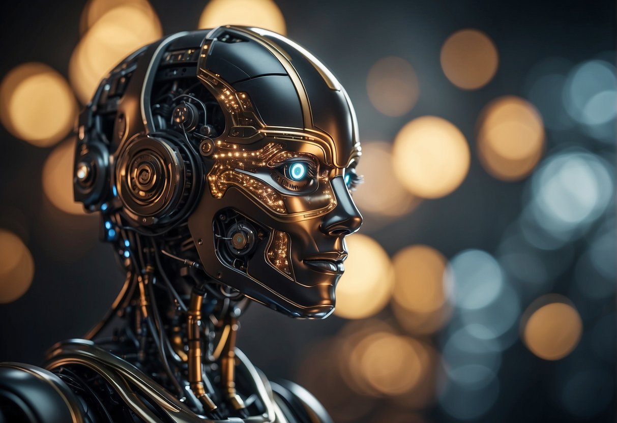 An AI program interacts with users, creating music, art, and games