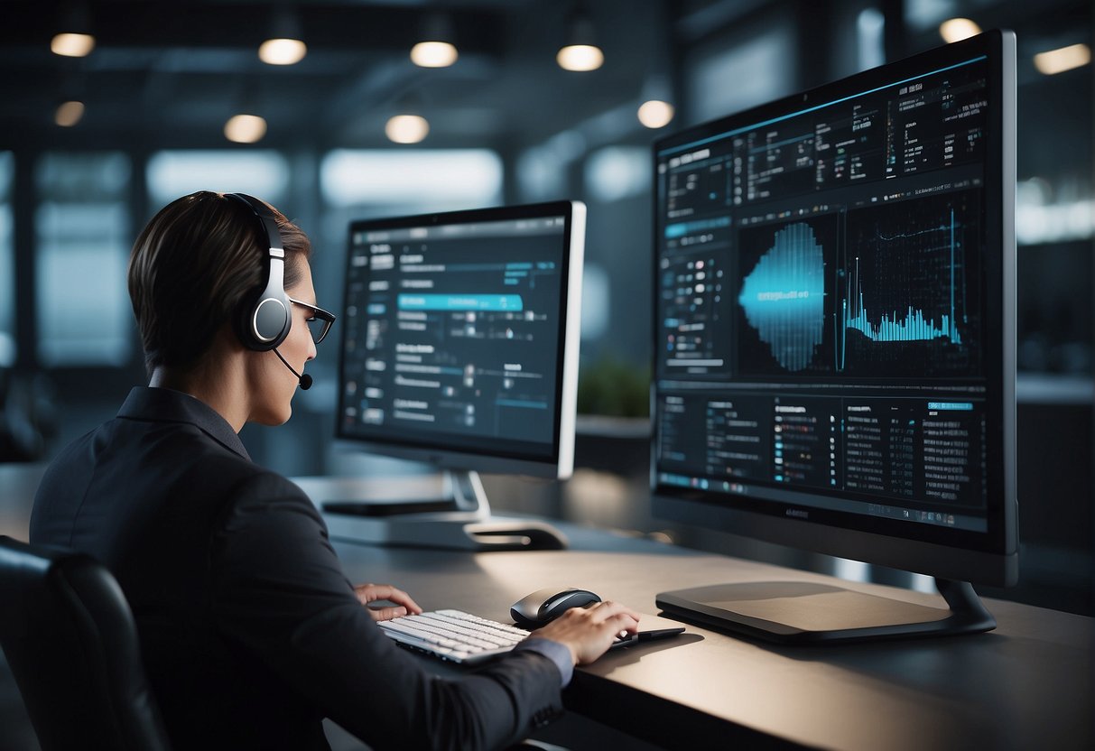 An AI paraphrasing tool at work, surrounded by various text inputs and outputs, with a sleek and modern interface