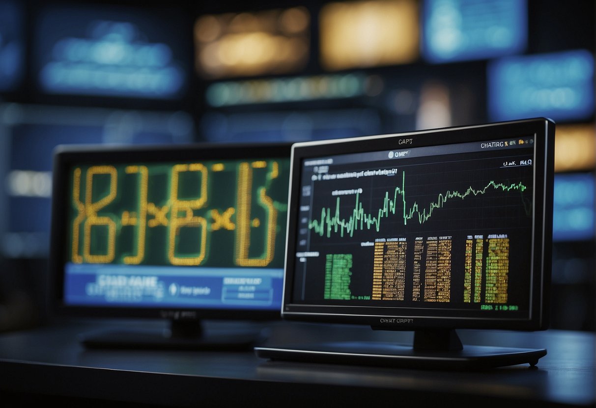 A computer screen displays "Understanding ChatGPT" with dollar signs and ChatGPT logo