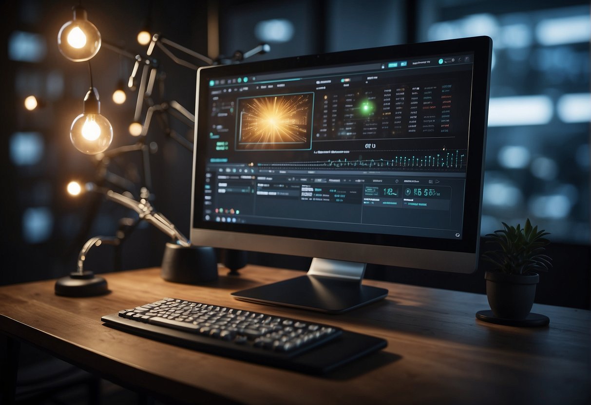 A computer with AI software customizing video content based on user data