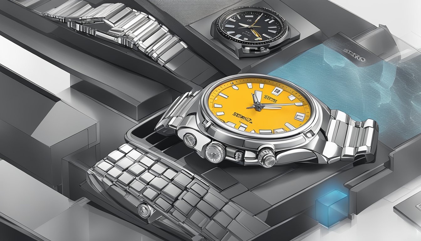 A display of Seiko's watch collections and advanced technologies, with online purchase options