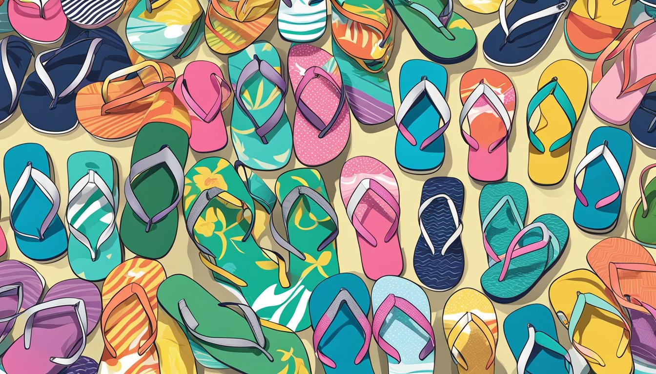 A colorful display of Havaianas flip-flops on Zalora's website, with various sizes and designs available for online purchase in Singapore