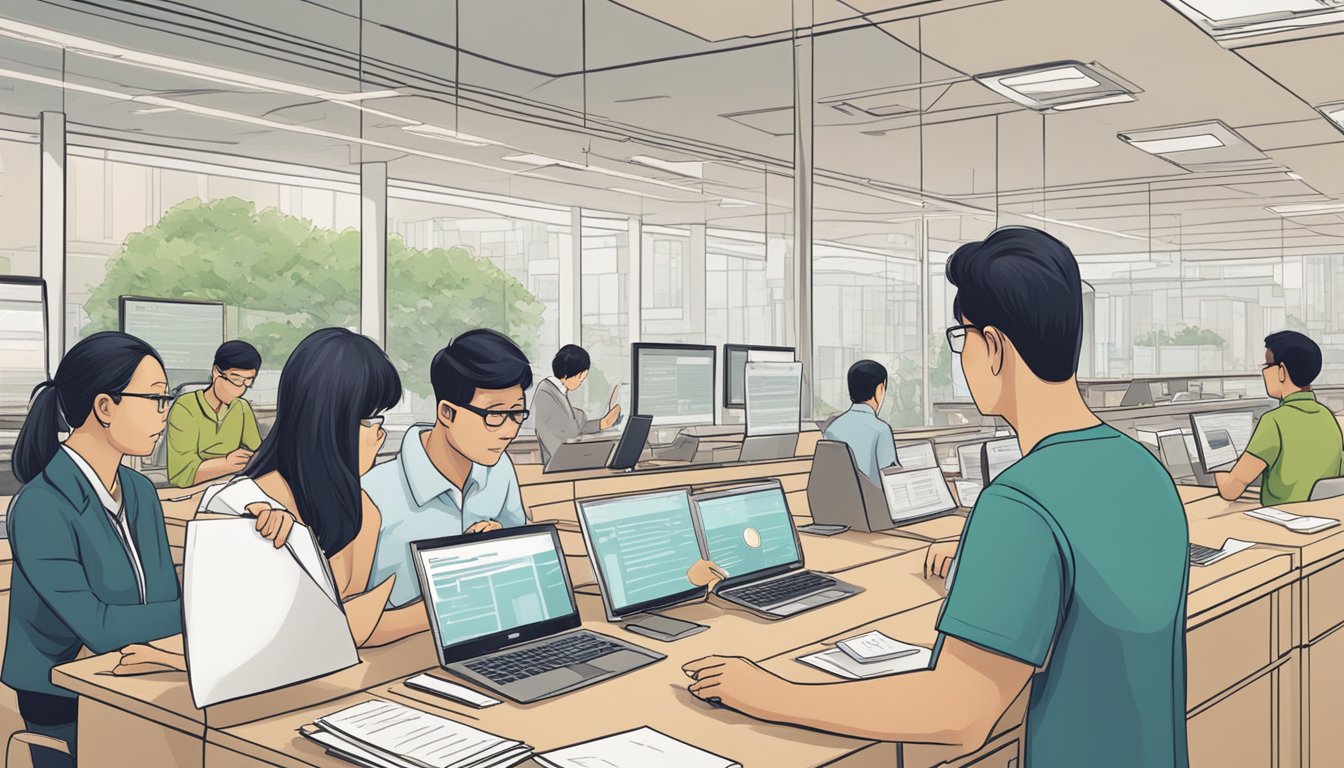 Customers browsing through a list of frequently asked questions about buying ec in Singapore
