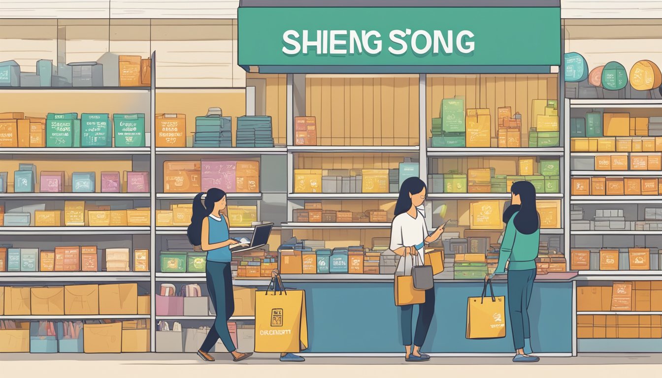 Customers browsing Sheng Siong's website, adding items to their online cart, and checking out with ease