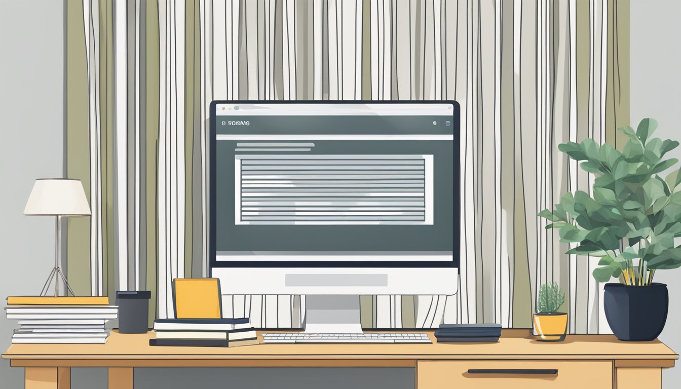 A computer screen displaying a website with a list of frequently asked questions about buying roman blinds online