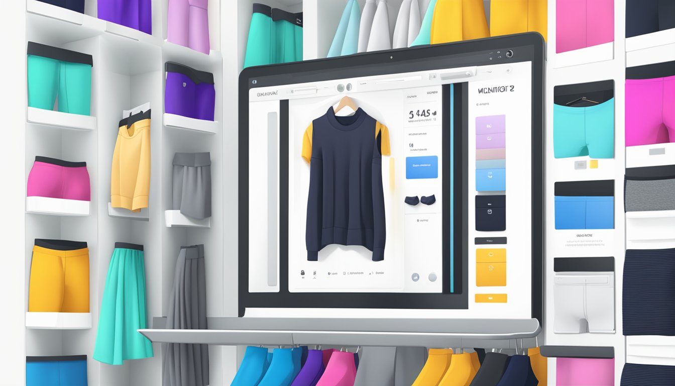 A computer screen displaying an online tights store with various options and a "Add to Cart" button highlighted