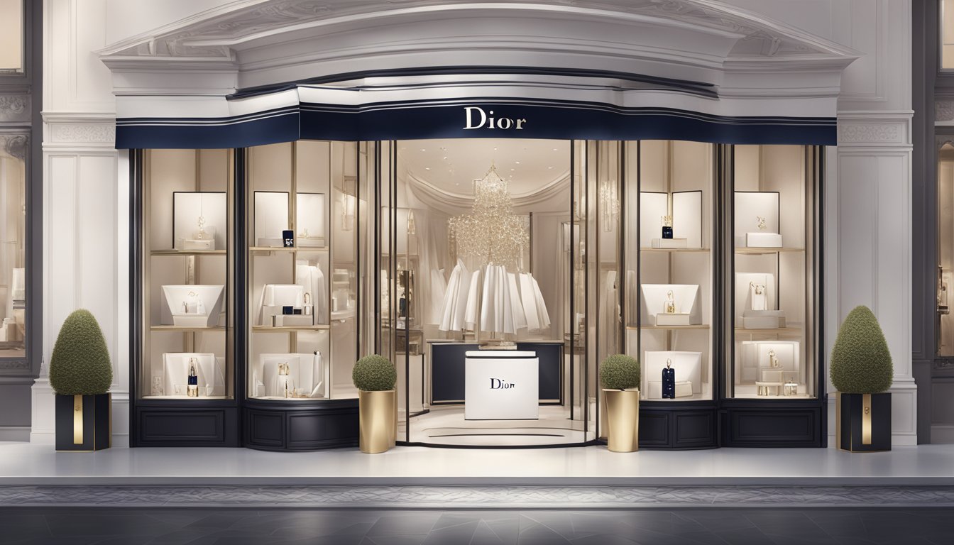 A luxurious Dior online shopping experience with elegant packaging and exclusive services